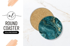 Teal And Gold Circular Abstract Art Background Product Image 1