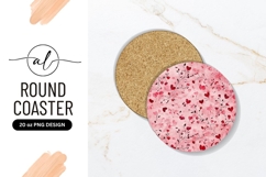 Heart And Vine Seamless Round Coaster Png Product Image 1