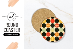 Geometric Circle Pattern Round Coaster Png Product Image 1