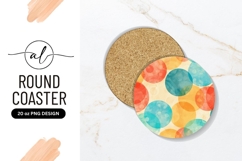 Abstract Round Coaster Png With Colorful Circles Product Image 1