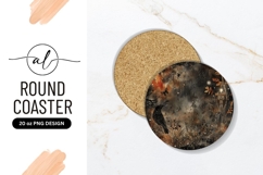 Crow And Bats In A Round Coaster Png Product Image 1