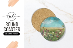 Floral Meadow Round Coaster Png Image Product Image 1