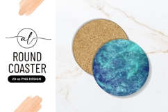 Watercolor Koi Fish Round Coaster Design Product Image 1