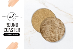 Wrinkled Paper Texture Round Coaster Png Product Image 1