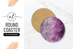 Abstract Purple Textured Round Coaster Png Product Image 1