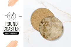 Distressed Beige Wall Texture Round Coaster Png Product Image 1