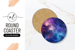 Circular Galaxy Design Round Coaster Png Product Image 1