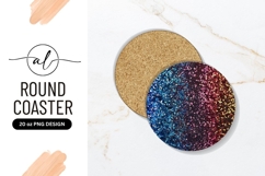 Round Glittering Particle Swirl Round Coaster Png Product Image 1