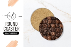 Assorted Chocolate Candies Round Coaster Png Product Image 1