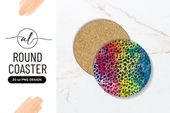 Colorful Round Coaster With Abstract Spot Pattern Product Image 1