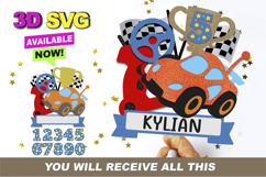 RC Car Cake Topper 3D SVG Product Image 1