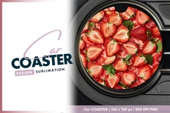 Circular Arrangement of Fresh Red round car coaster Product Image 1