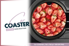 Circular Arrangement of Freshly Cut Red Round Car Coaster Product Image 1
