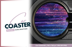Sparkling light streams round car coaster png Product Image 1