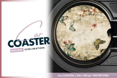 Decorative round car coaster png Product Image 1