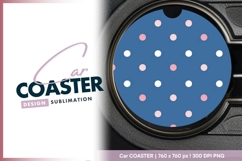 Blue Round Car Coaster Png Product Image 1
