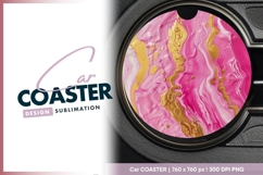 Abstract Round Car Coaster Png Product Image 1