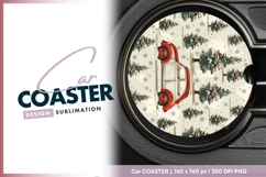 Festive round car coaster png Product Image 1