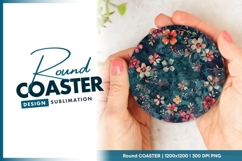 Floral Round Coaster Png Product Image 1