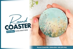 Floral Watercolor Round Coaster Product Image 1