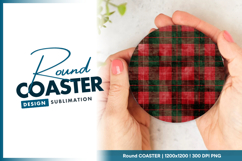 Rustic plaid pattern for round coaster png Product Image 1