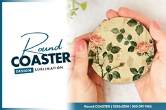 Vintage Roses On A Round Coaster Product Image 1