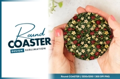 Round Floral Coaster Png Product Image 1