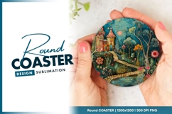 Whimsical Round Coaster Png Product Image 1