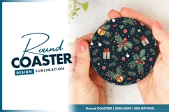 Christmas Round Coaster Png Product Image 1