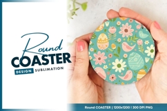 Easter Themed Round Coaster Design Product Image 1
