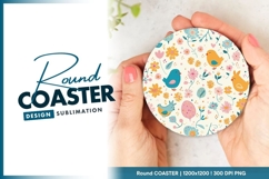 Easter Round Coaster Png Product Image 1