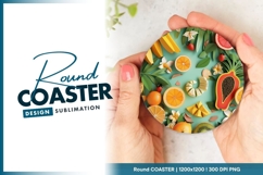 Hands Holding Round Coaster Design Product Image 1