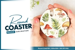 Hand holding Round Coaster Png Product Image 1