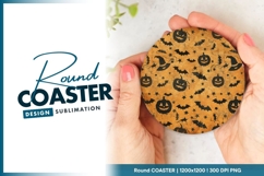 Halloween Round Coaster Design Product Image 1