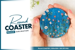 Hand holding a Round Coaster Png Product Image 1