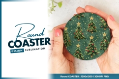Christmas tree round coaster png design Product Image 1