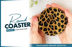 Leopard Print Round Coaster Png Product Image 1