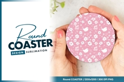 Pink Round Coaster Png Product Image 1