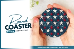 Patriotic Round Coaster Png Product Image 1