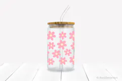 Floral Glass Can Wrap SVG, DXF, PNG, EPS Product Image 2