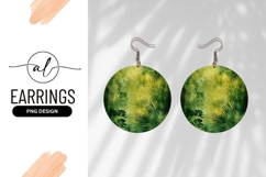 Round Green Tropical Leaves Grunge Background Product Image 1