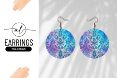 Abstract Damask Pattern Round Earring Png Design Product Image 1