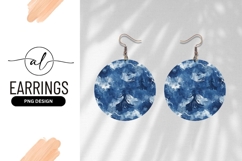 Indigo Woman Figures Round Earring Png Product Image 1