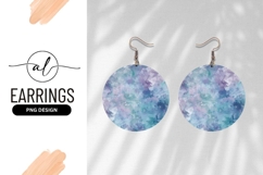 Abstract Pastel Painting Round Earring Png Product Image 1