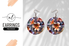 Floral Arrangement Round Earring Png Product Image 1