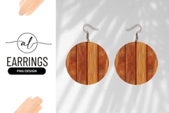 Round Wood Texture Background For Earring Display Product Image 1