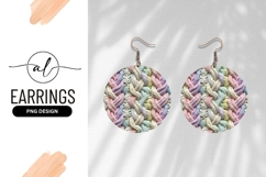 Pastel Braided Round Earring Png Texture Product Image 1