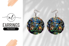 Ornate Stained Glass With Angels And Nature Product Image 1