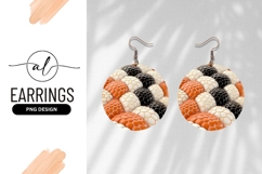 Abstract Rounded Pattern In Orange White Black Product Image 1