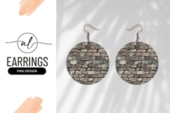 Stone Wall Circular Texture Round Earring Png Product Image 1